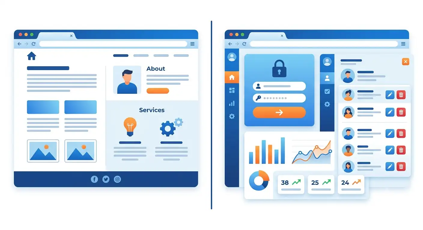 so sánh web app và website tĩnh - sự khác biệt cốt lõi