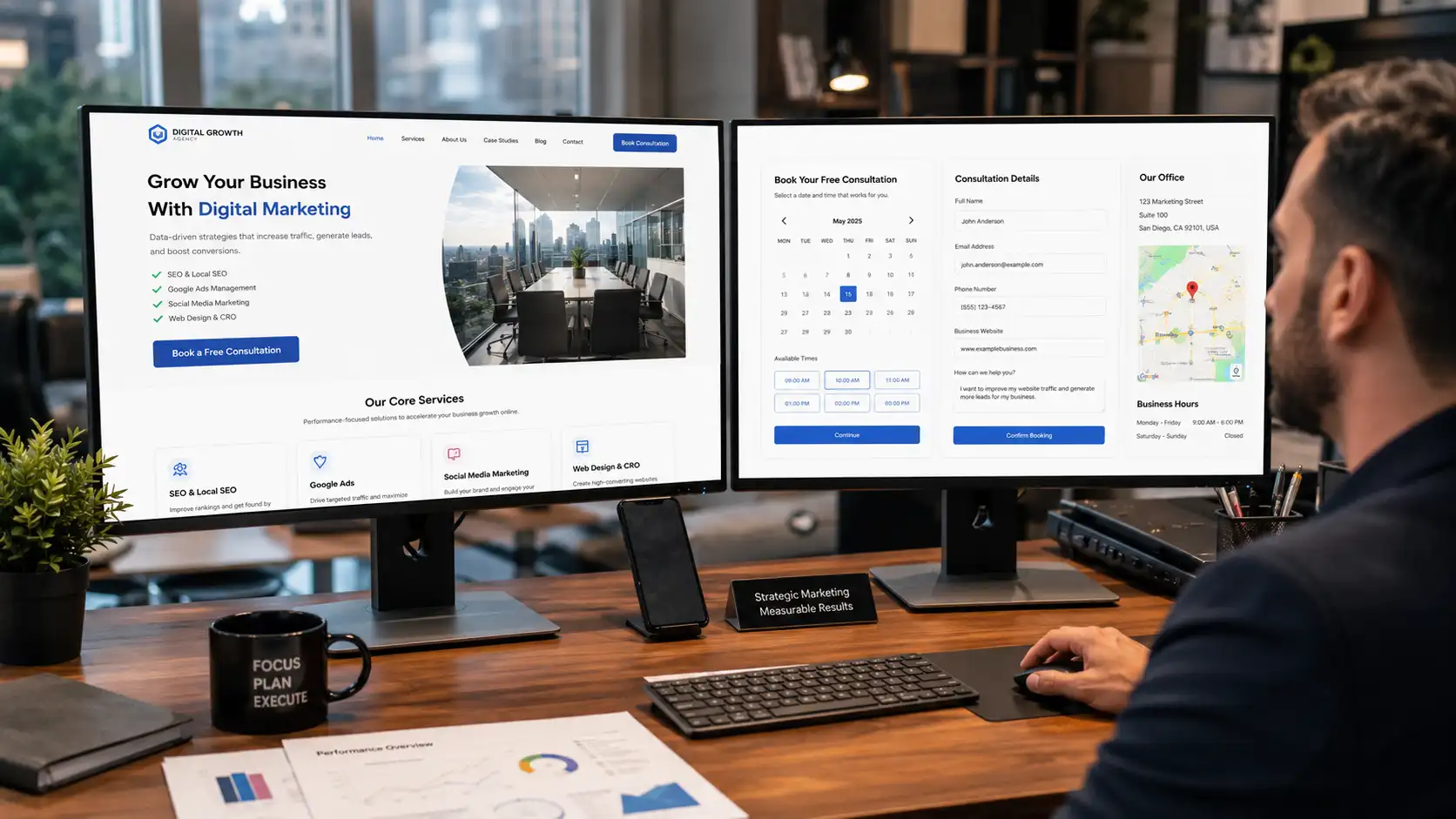 Website đặt lịch và landing page tăng chuyển đổi