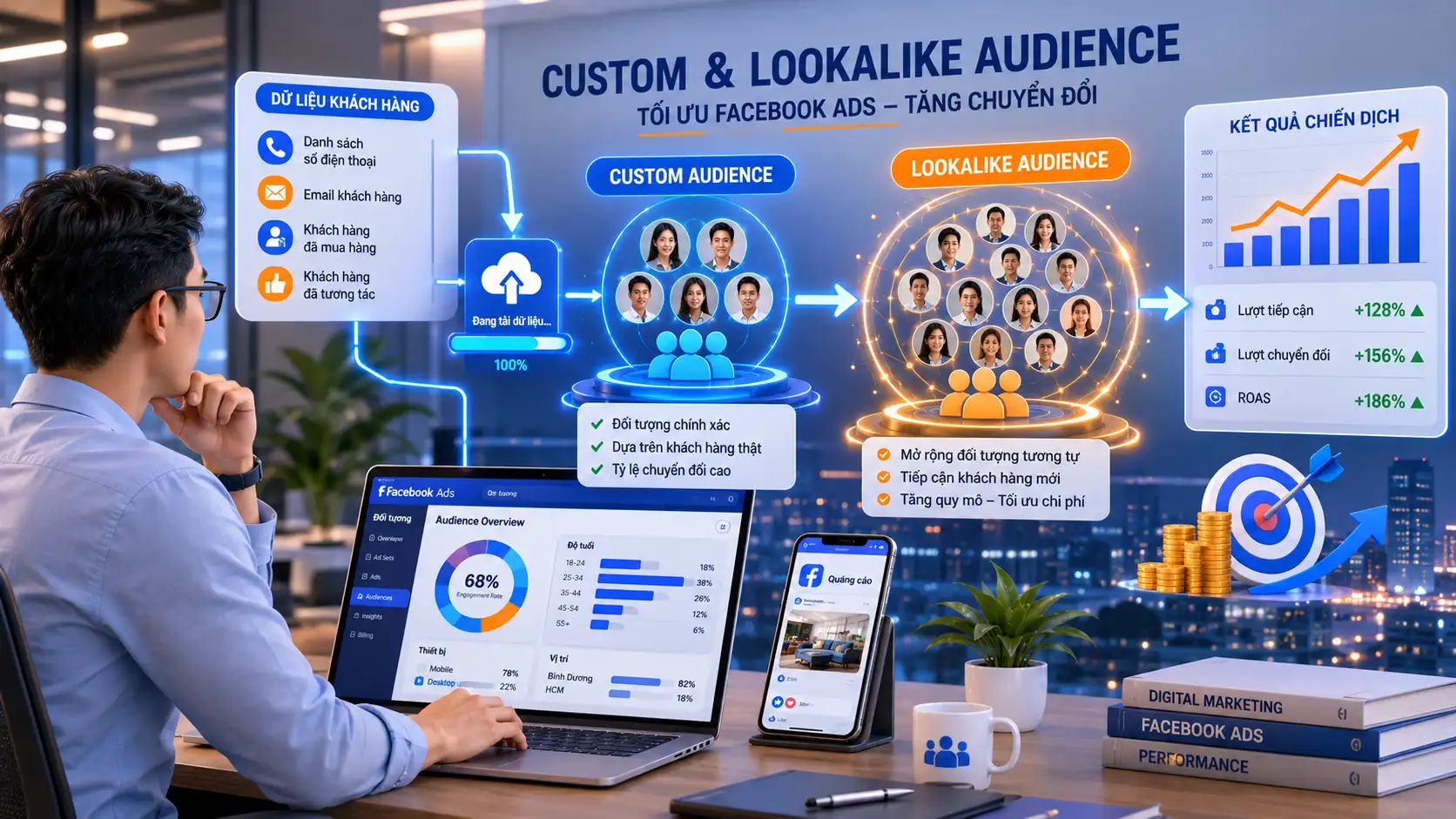 Custom Audience và Lookalike Audience giúp tối ưu Facebook Ads Bình Dương