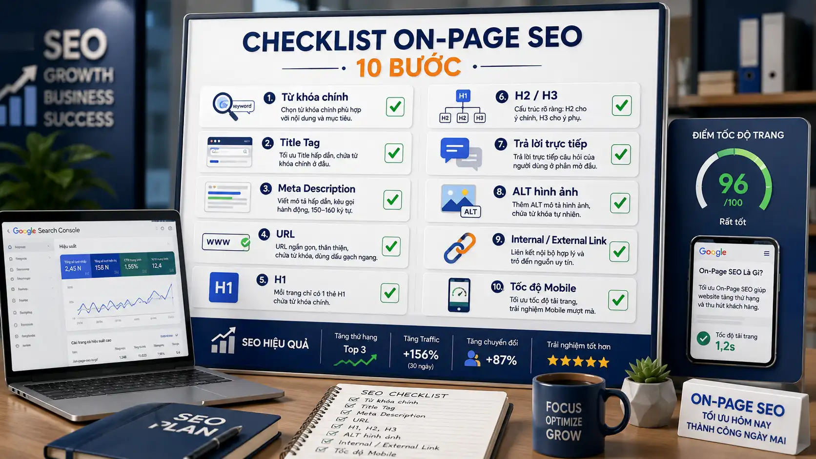 Checklist 10 bước tối ưu On-Page SEO cho doanh nghiệp nhỏ