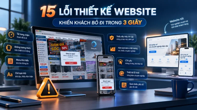 15 Lỗi Thiết Kế Website Khiến Khách Bỏ Đi Trong 3 Giây